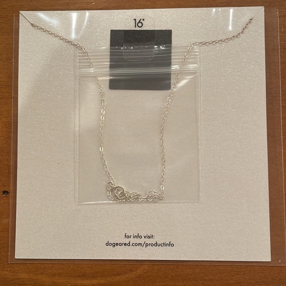 NWOT Dogeared 16” Silver ‘Coffee heart & small ball’ charm necklace - Picture 2 of 4